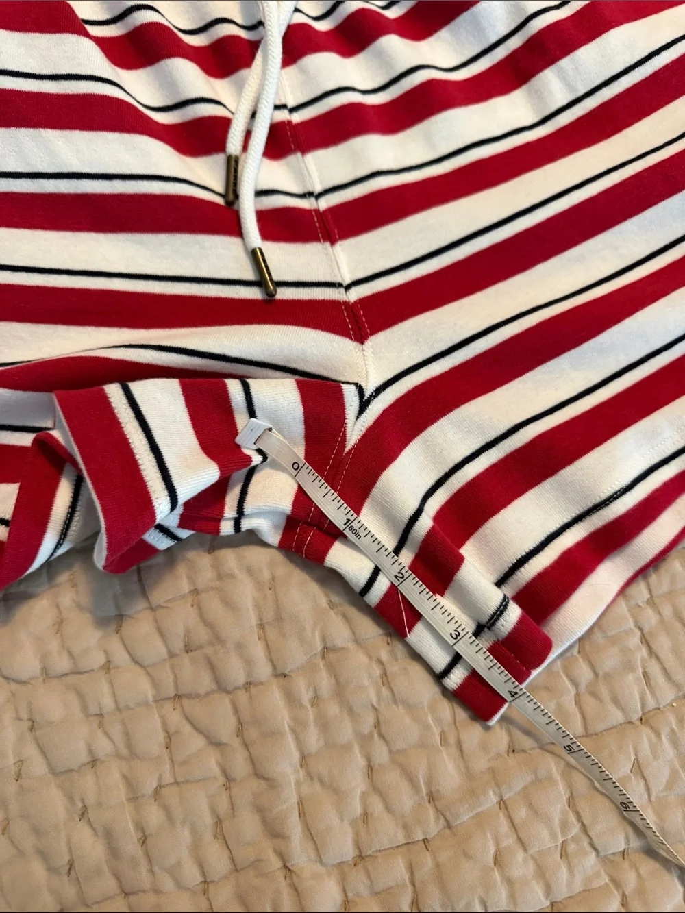 Parke for Target Red & White Striped Women’s Athletic Drawstring Shorts